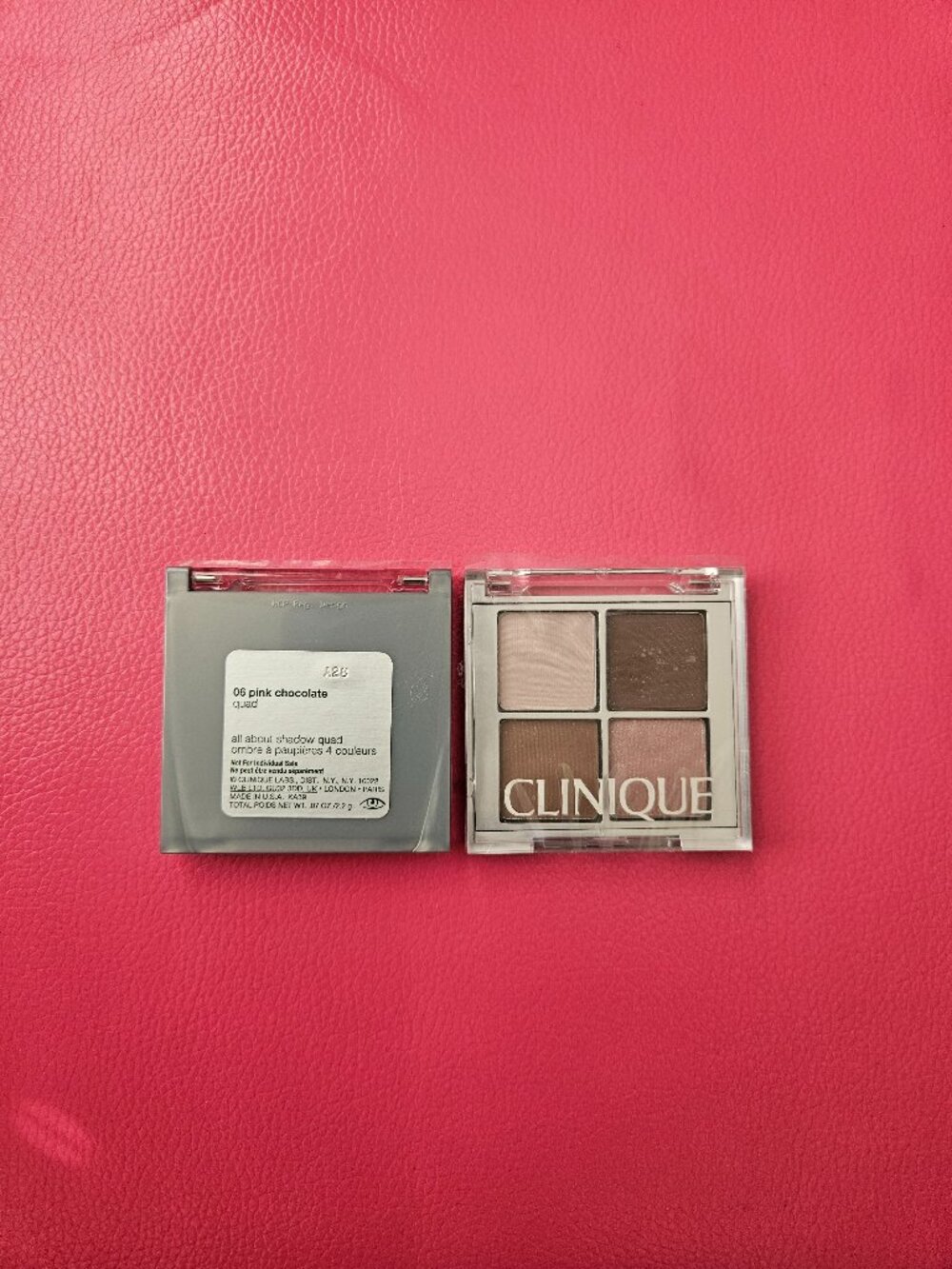 2x Clinique All About Shadow Quad – Pink Chocolate – Travel Size